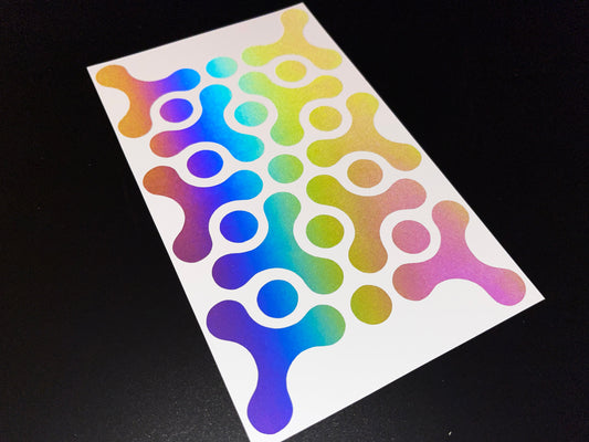 Props (Medium) Reflective Rainbow Bright Bike Stickers