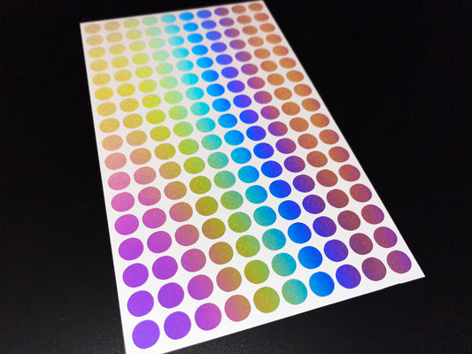 Polka Dot (Small) Reflective Rainbow Bright Bike Stickers