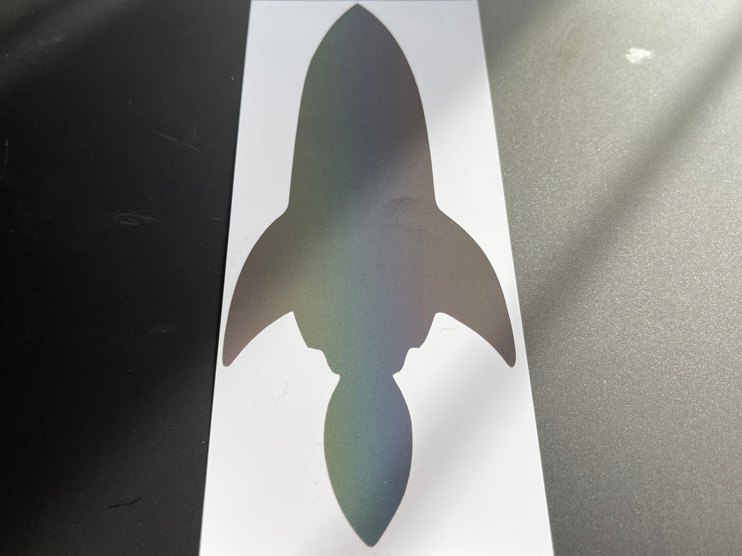 Rocket (Extra Large) Reflective Rainbow Bright Bike Stickers