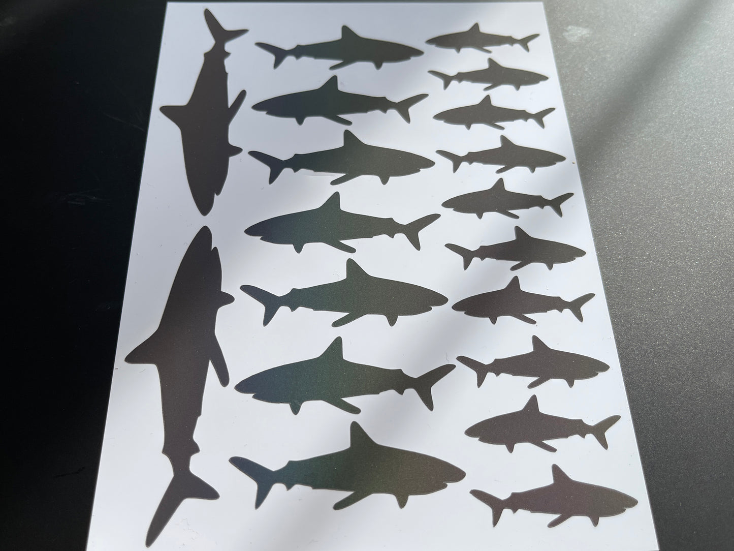 Shark (Assorted) Reflective Rainbow Bright Bike Stickers