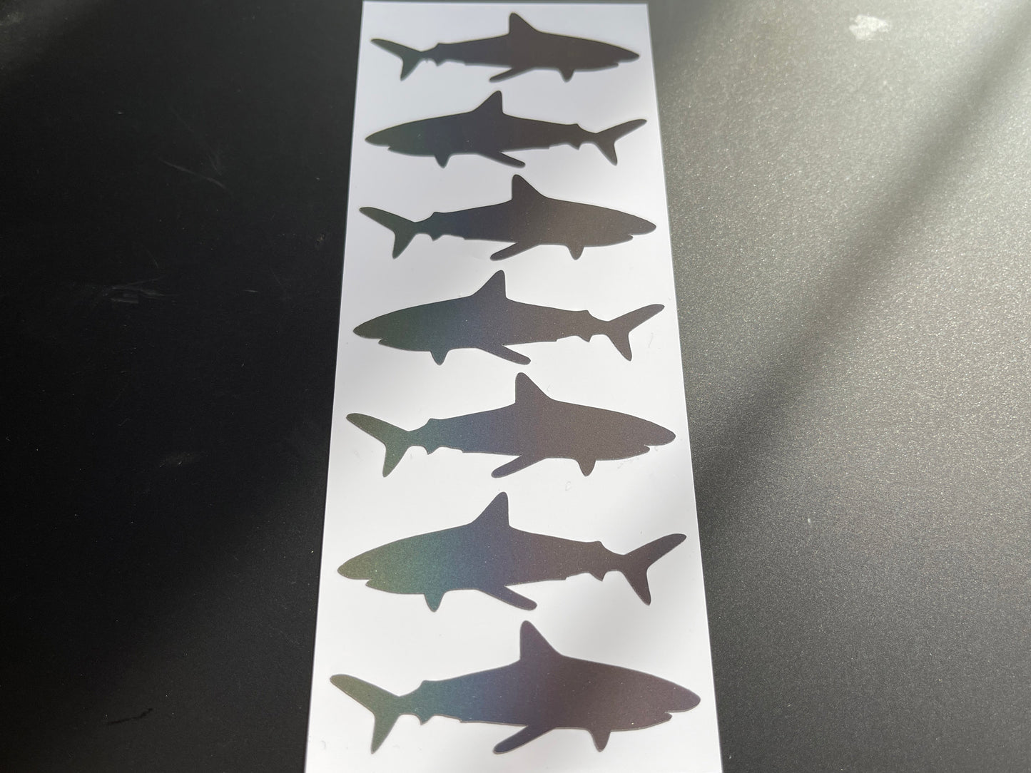 Shark (Medium) Reflective Rainbow Bright Bike Stickers