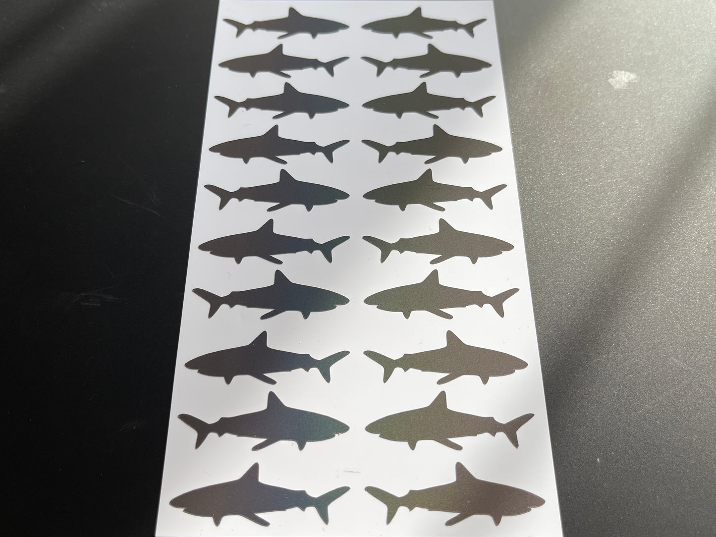 Shark (Small) Reflective Rainbow Bright Bike Stickers