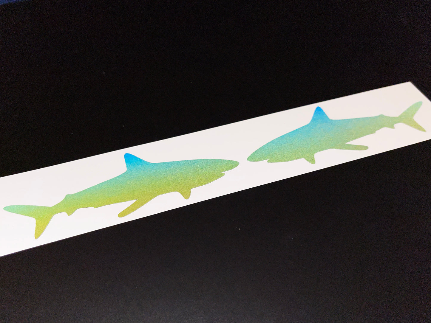 Shark (Large) Reflective Rainbow Bright Bike Stickers
