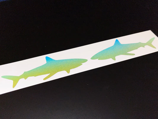 Shark (Large) Reflective Rainbow Bright Bike Stickers