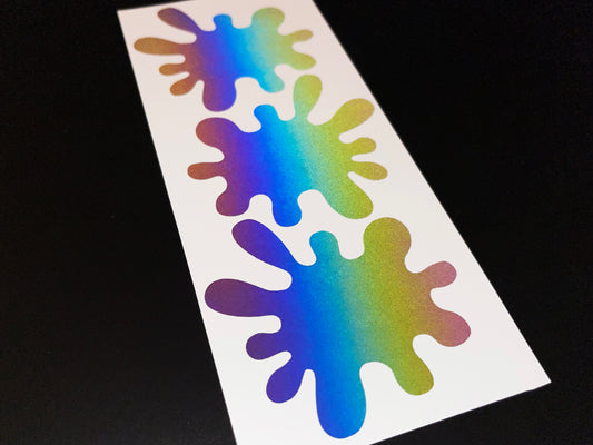 Splat Splash (Large) Reflective Rainbow Bright Bike Stickers