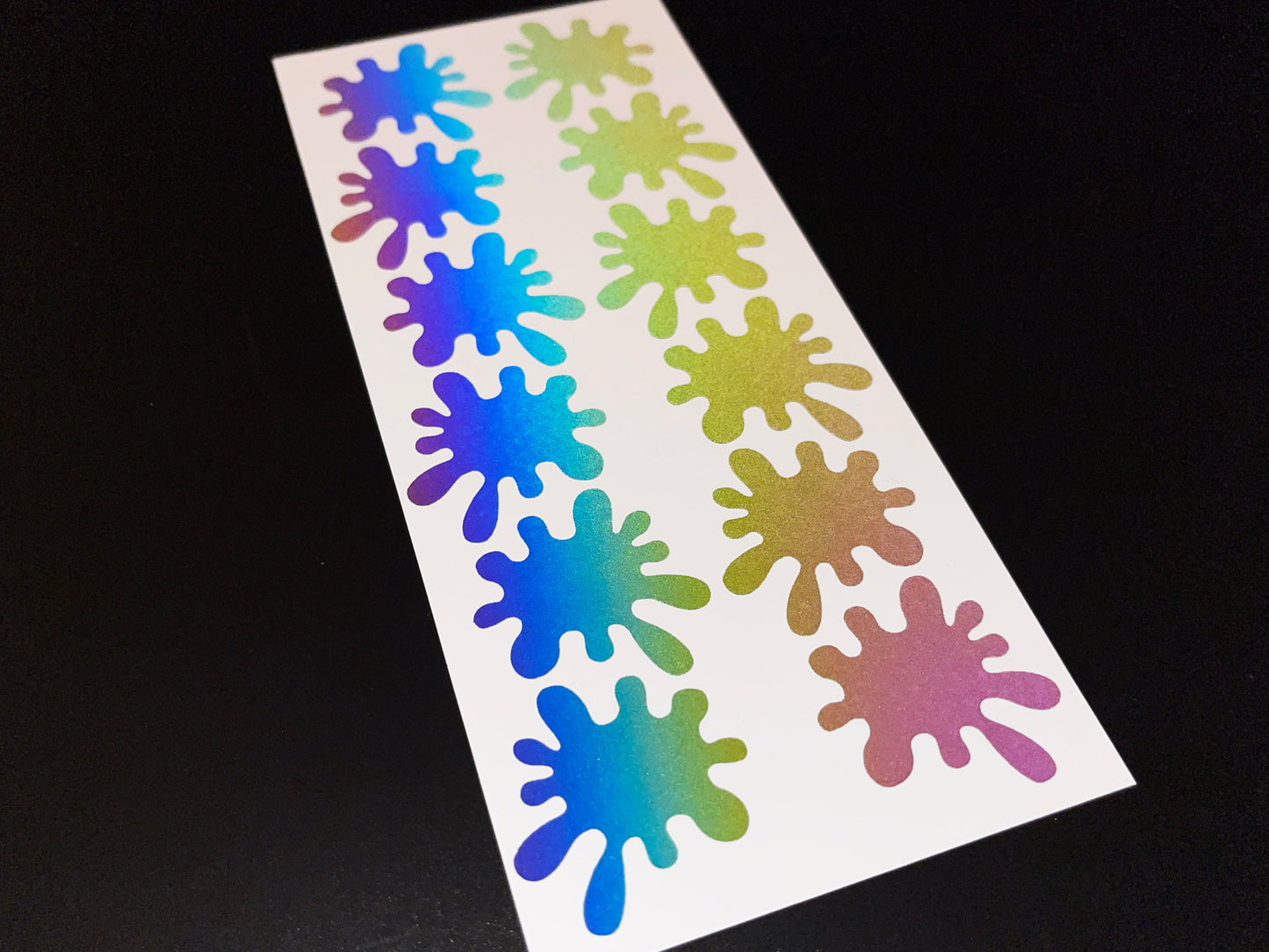 Splat Splash (Small) Reflective Rainbow Bright Bike Stickers