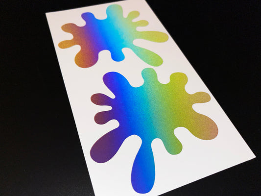 Splat Splash (Extra Large) Reflective Rainbow Bright Bike Stickers
