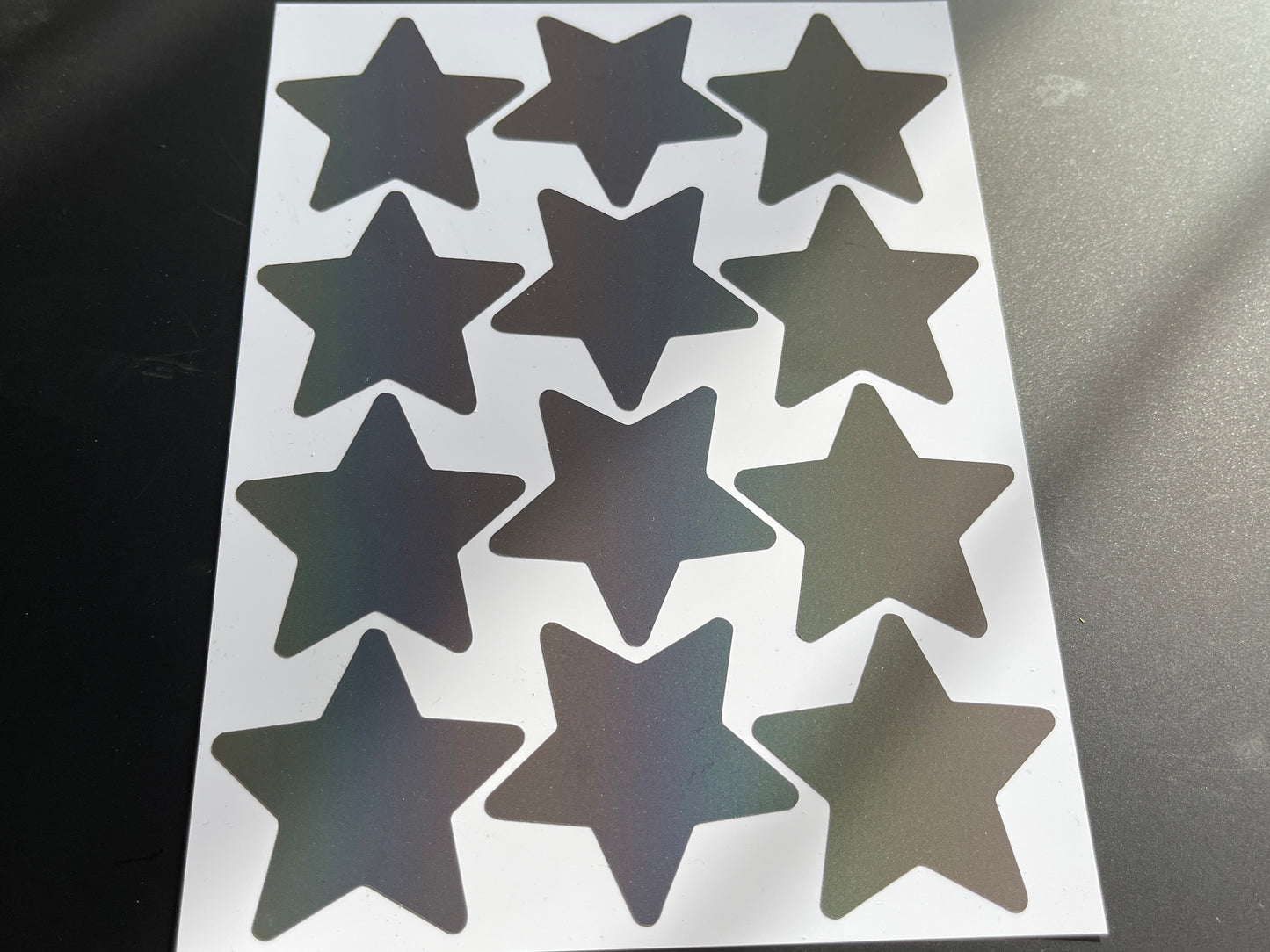 Star (Medium) Reflective Rainbow Bright Bike Stickers