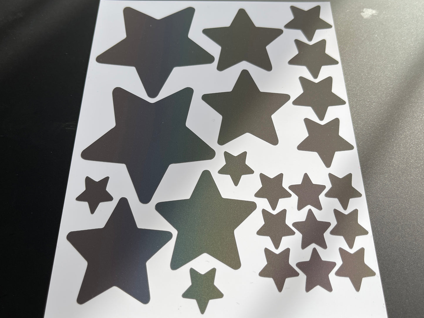 Star (Assorted) Reflective Rainbow Bright Bike Stickers