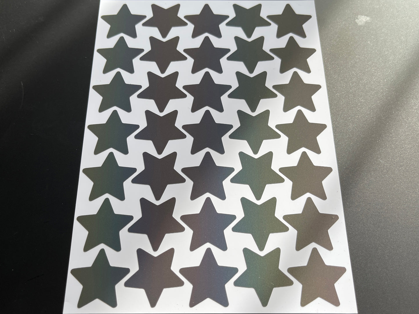 Star (Small) Reflective Rainbow Bright Bike Stickers