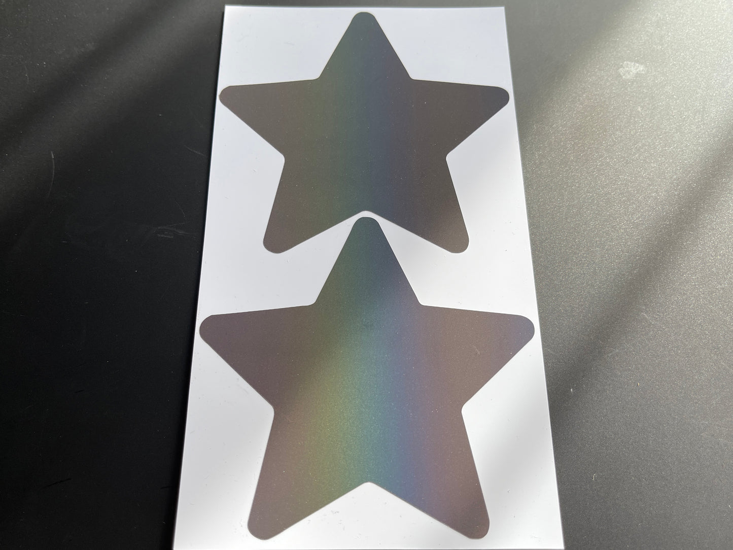 Star (Extra Large) Reflective Rainbow Bright Bike Stickers