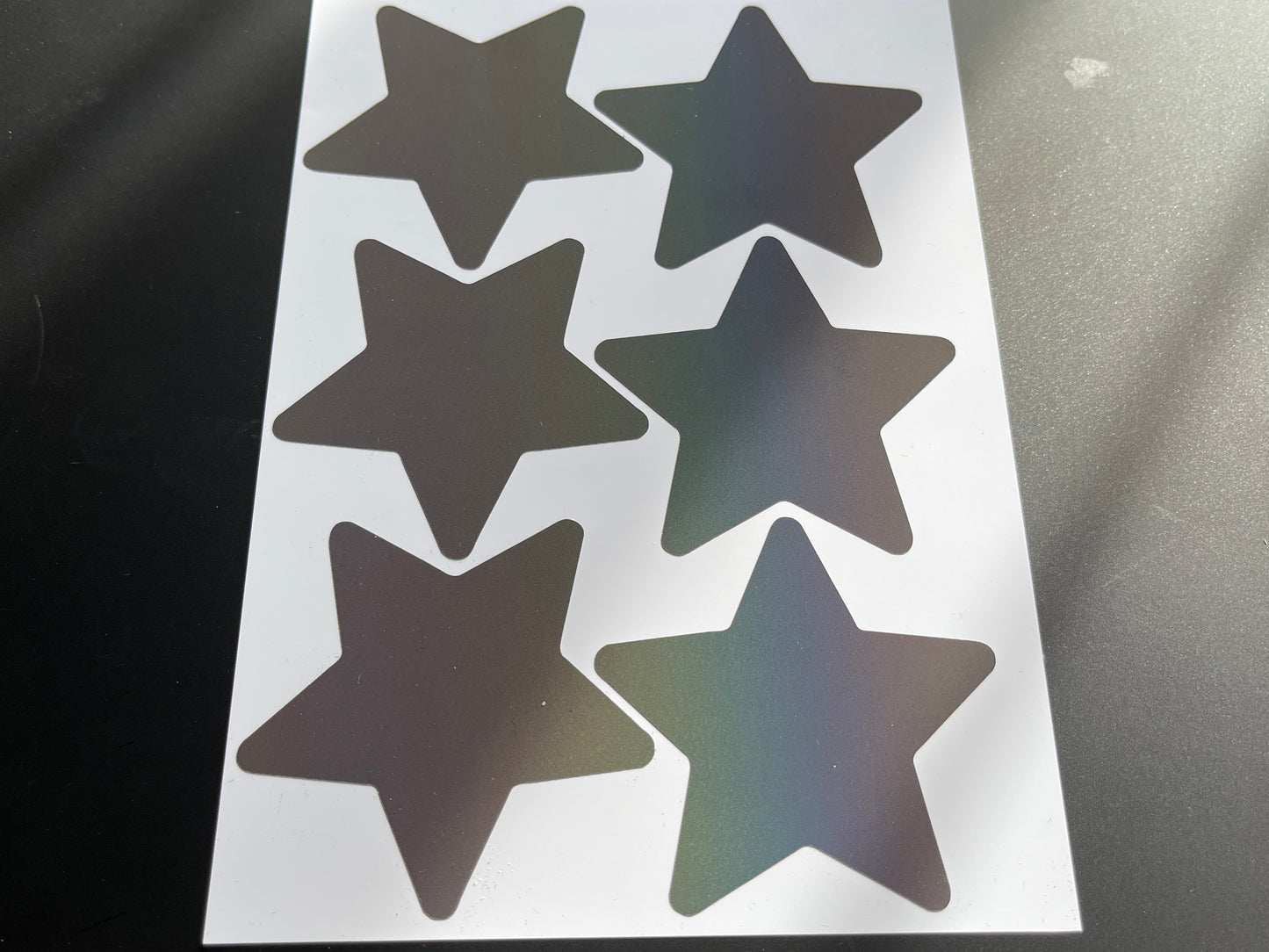 Star (Large) Reflective Rainbow Bright Bike Stickers