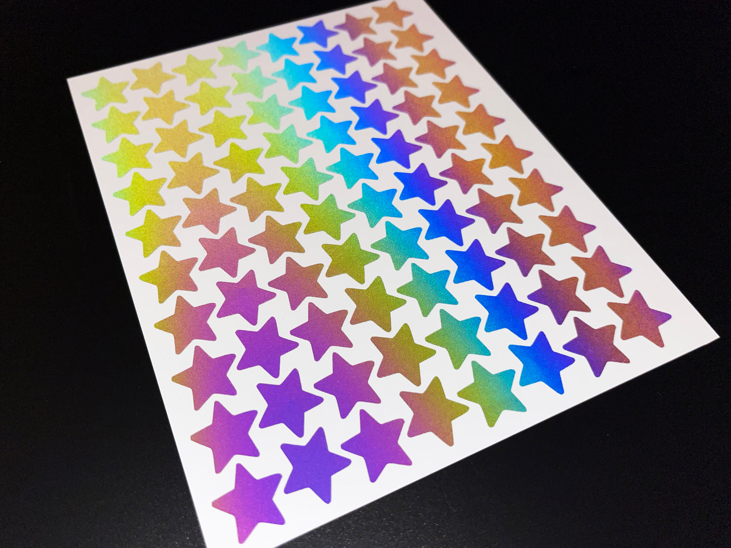 Star (Extra Small) Reflective Rainbow Bright Bike Stickers