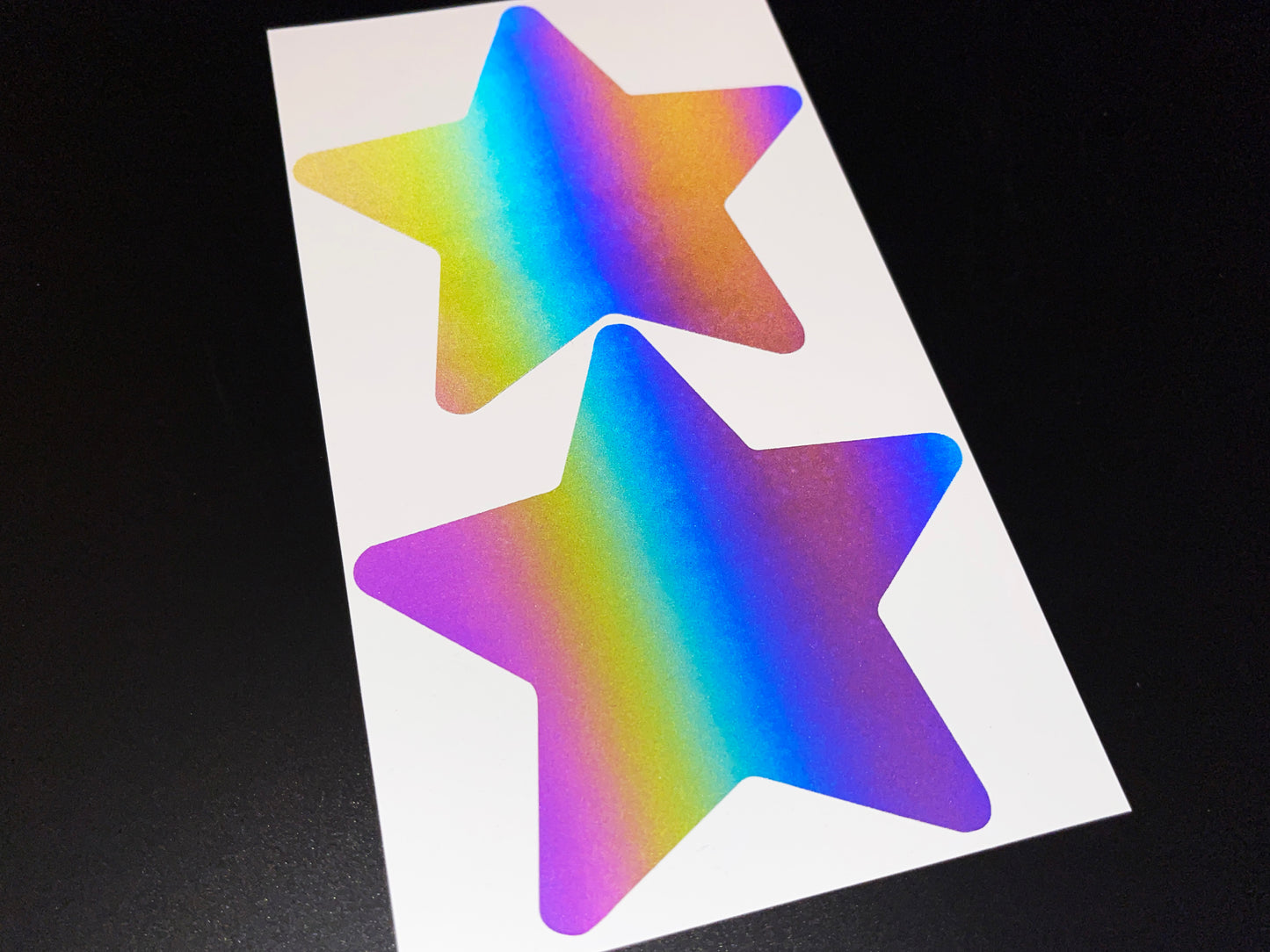 Star (Extra Large) Reflective Rainbow Bright Bike Stickers