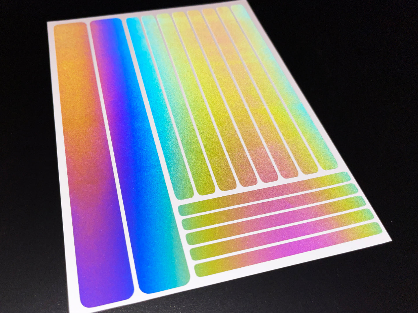 Strip (Assorted) Reflective Rainbow Bright Bike Stickers