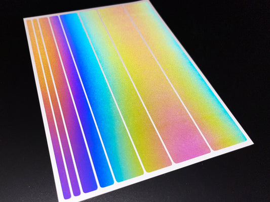 Strip (Gradient) Reflective Rainbow Bright Bike Stickers