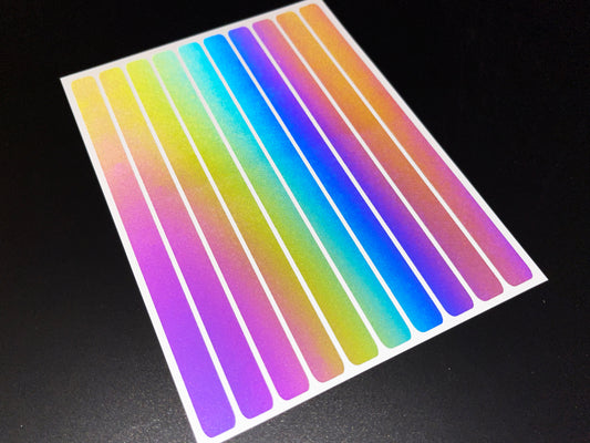 Strip Reflective Rainbow Bright Bike Stickers