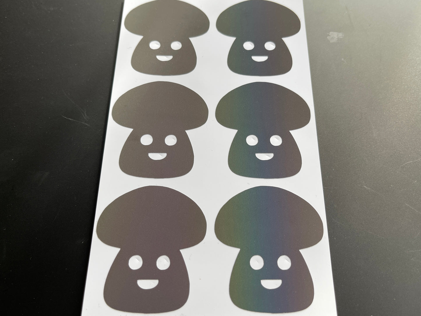 Toadstool (Medium) Reflective Rainbow Bright Bike Stickers