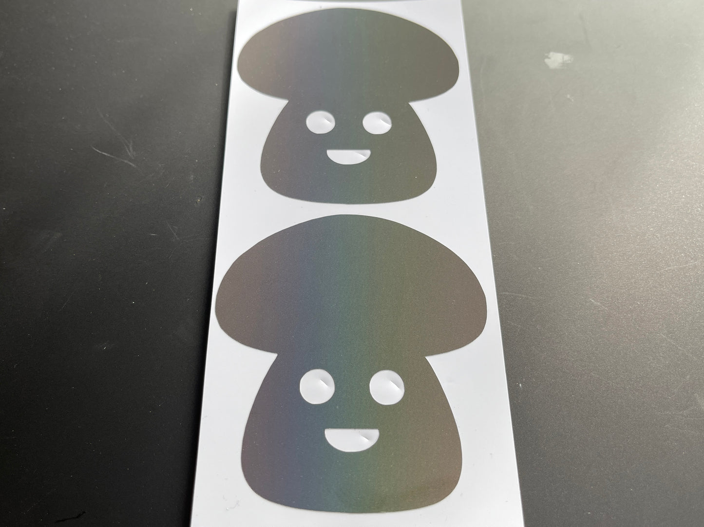 Toadstool (Large) Reflective Rainbow Bright Bike Stickers