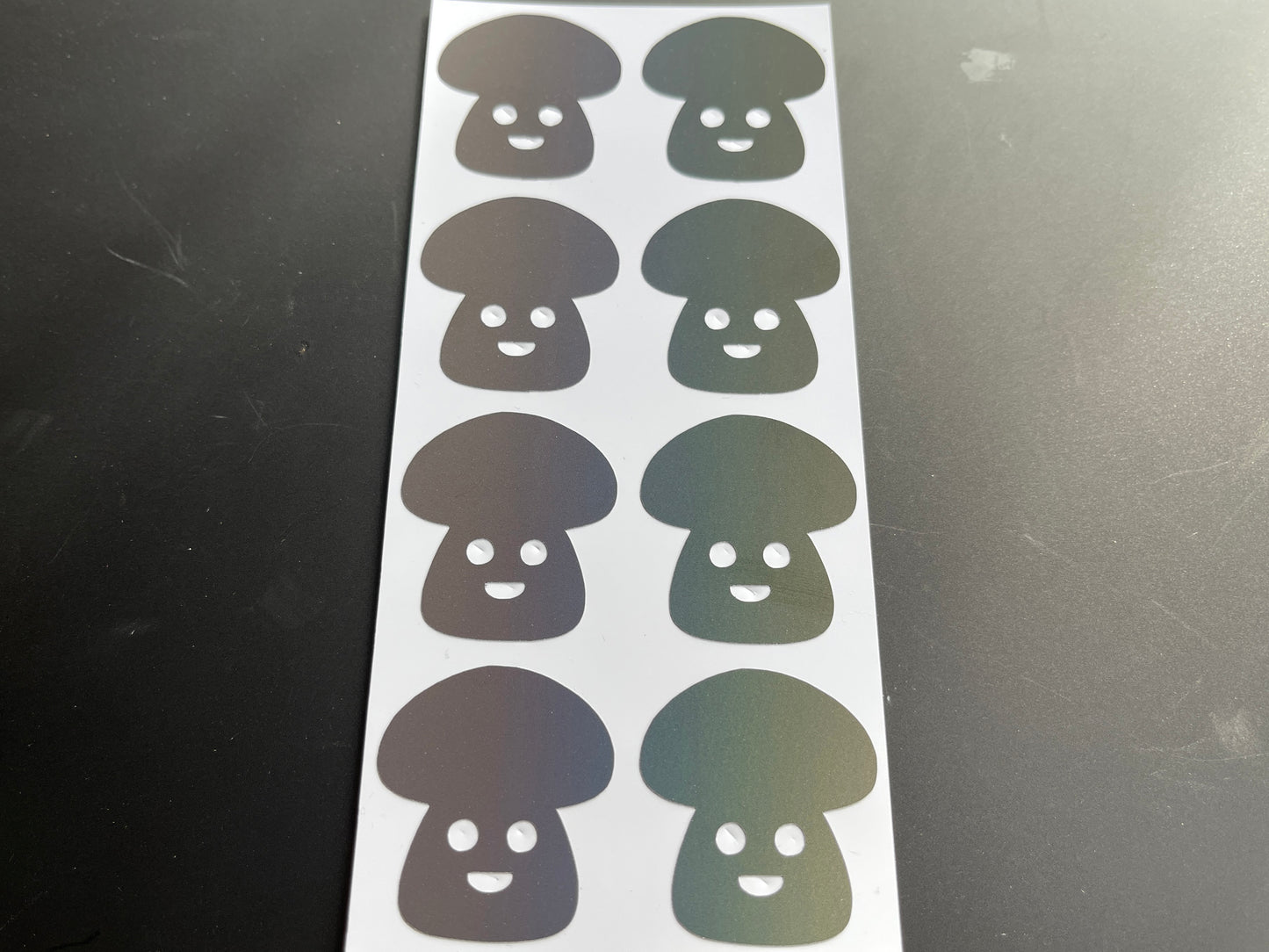 Toadstool (Small) Reflective Rainbow Bright Bike Stickers