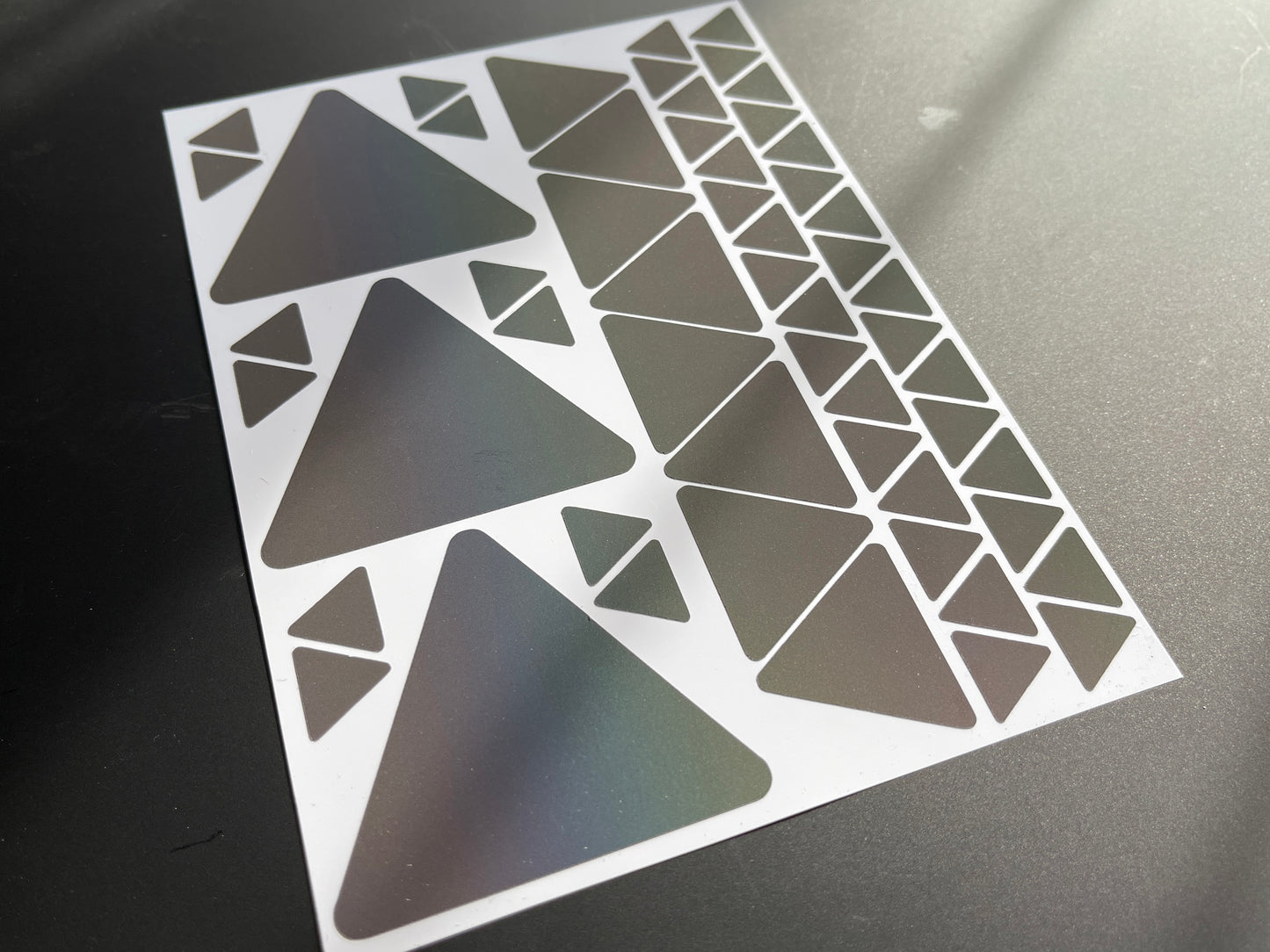 Triangle (Assorted) Reflective Rainbow Bright Bike Stickers