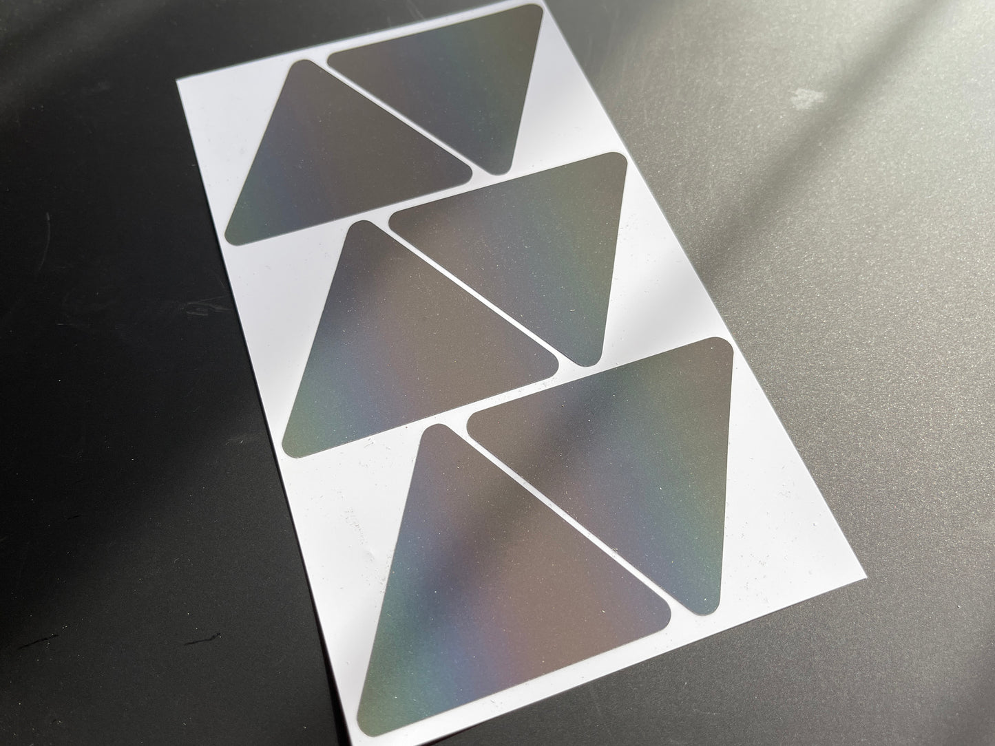 Triangle Reflective Rainbow Bright Bike Stickers