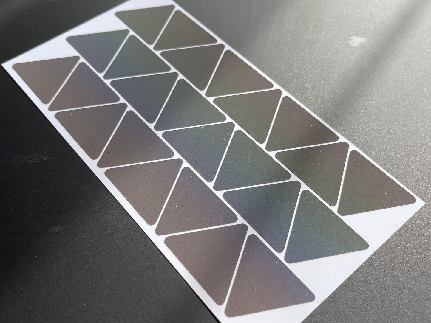 Triangle (Small) Reflective Rainbow Bright Bike Stickers