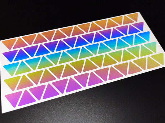 Triangle (Extra Small) Reflective Rainbow Bright Bike Stickers