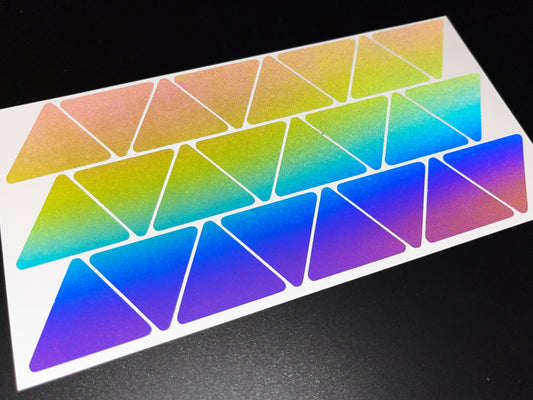 Triangle (Small) Reflective Rainbow Bright Bike Stickers