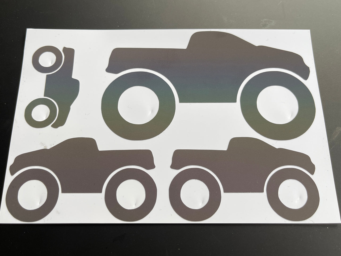 Truck (Assorted) Reflective Rainbow Bright Bike Stickers