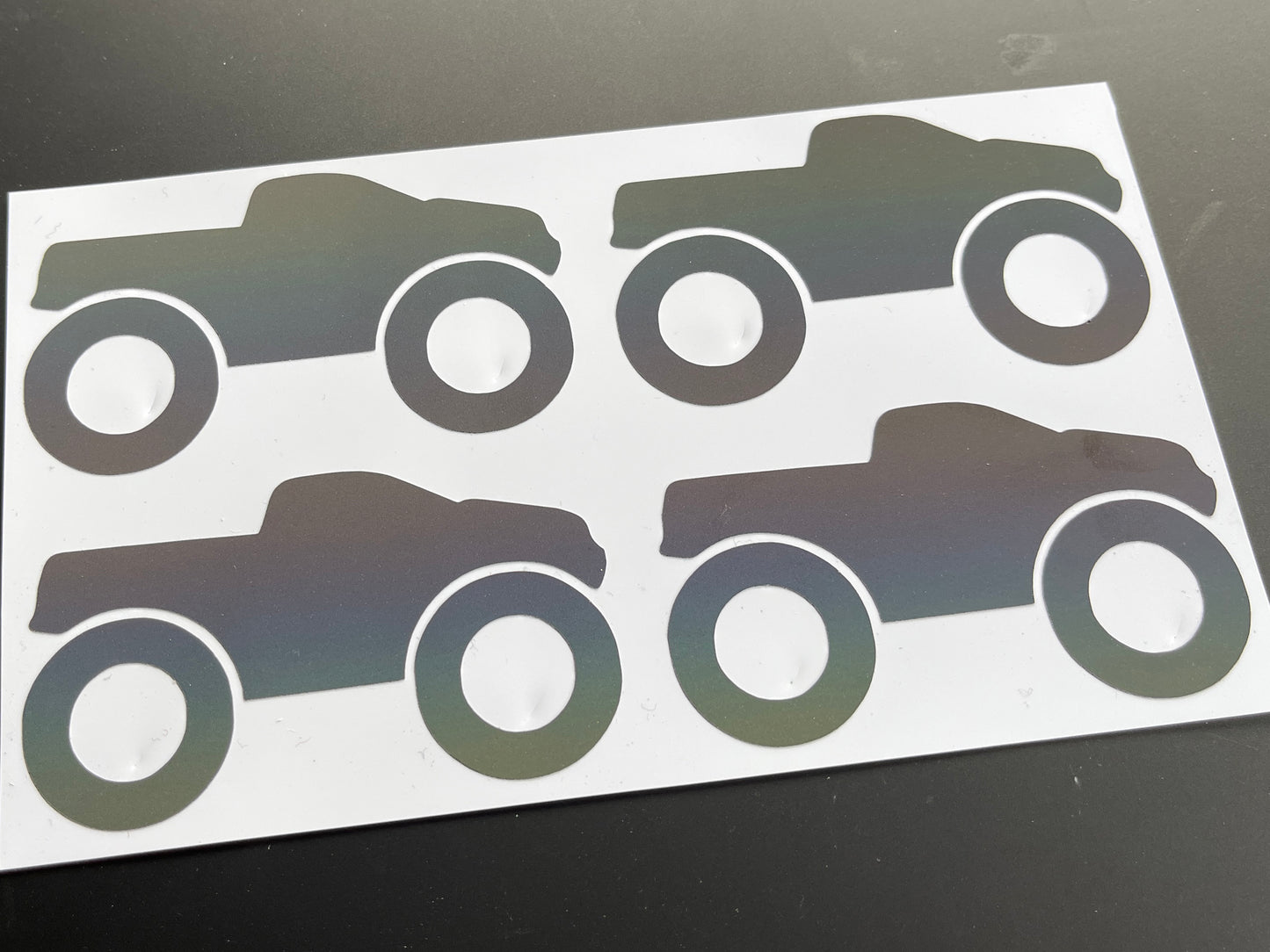 Truck (Medium) Reflective Rainbow Bright Bike Stickers