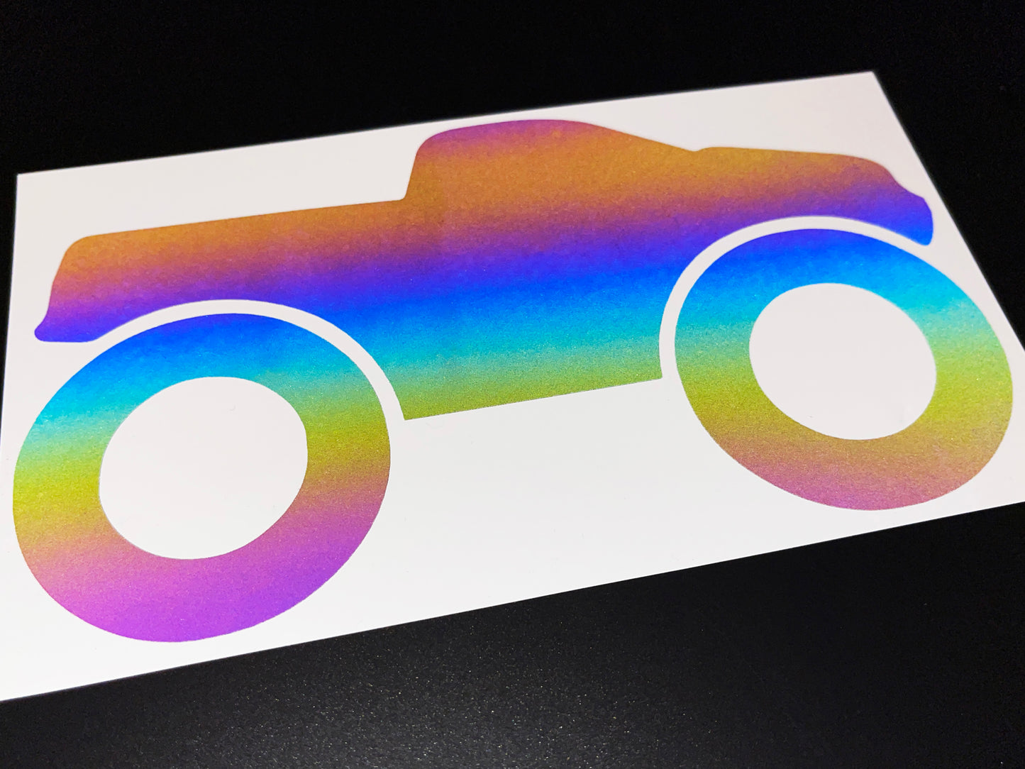 Truck (Extra Large) Reflective Rainbow Bright Bike Stickers