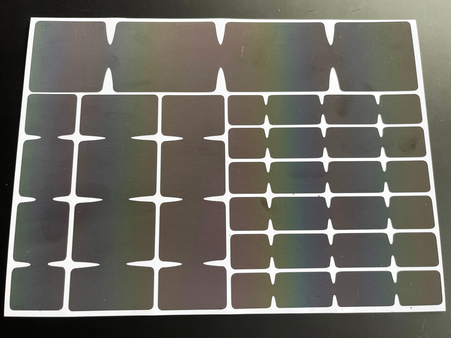 Rainbow Bright Reflective Bike Frame Protection Wrap Stickers