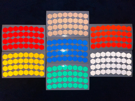 Valueviz Reflective Hexagon Wheel Rim Strip Stickers