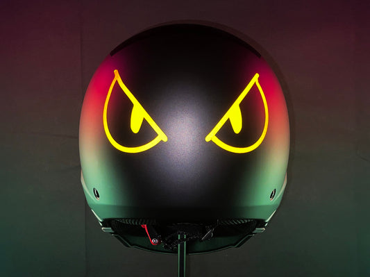 Valueviz Reflective Die Cut Evil Eyes (Design 10) Motorcycle Helmet Stickers