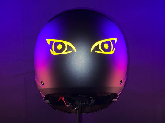 Valueviz Reflective Die Cut Evil Eyes (Design 11) Motorcycle Helmet Stickers