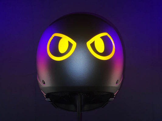 Valueviz Reflective Die Cut Evil Eyes (Design 12) Motorcycle Helmet Stickers