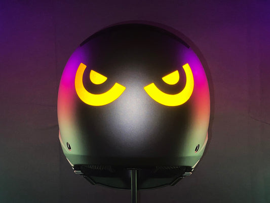 Valueviz Reflective Die Cut Evil Eyes (Design 1) Motorcycle Helmet Stickers