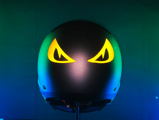 Valueviz Reflective Die Cut Evil Eyes (Design 2) Motorcycle Helmet Stickers