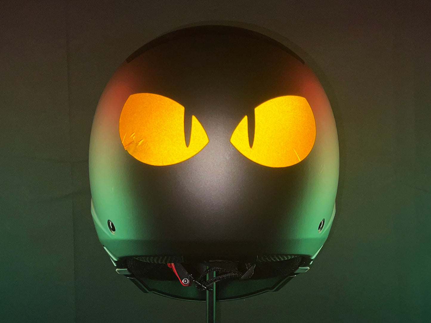 BIKE-label Protezione Serbatoio Moto 'Evil Eyes' Giallo Neon, 172x220mm, Adesivo 3D Antigraffio, Made In Germany