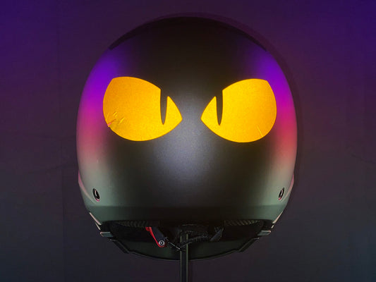 Valueviz Reflective Die Cut Evil Eyes (Design 3) Motorcycle Helmet Stickers