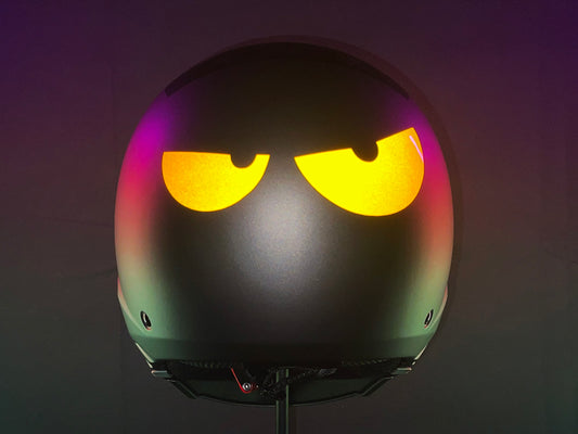 Valueviz Reflective Die Cut Evil Eyes (Design 4) Motorcycle Helmet Stickers