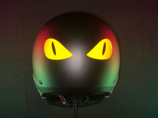 Valueviz Reflective Die Cut Evil Eyes (Design 5) Motorcycle Helmet Stickers