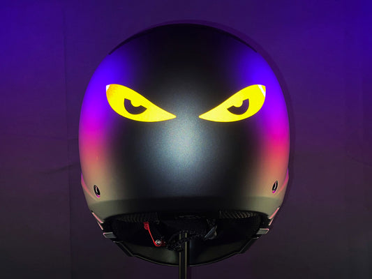 Valueviz Reflective Die Cut Evil Eyes (Design 7) Motorcycle Helmet Stickers