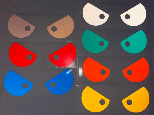 Valueviz Reflective Die Cut Evil Eyes (Design 8) Motorcycle Helmet Stickers