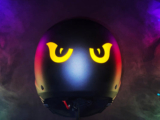 Valueviz Reflective Die Cut Evil Eyes (Design 9) Motorcycle Helmet Stickers