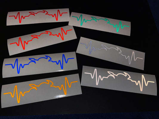 Valueviz Reflective Motorcycle Heartbeat Sticker