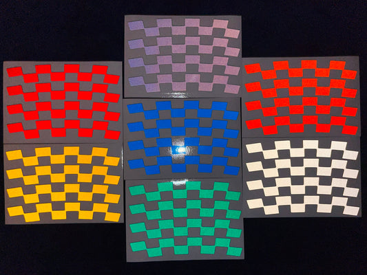 Valueviz Reflective Racing Flag Wheel Rim Stickers