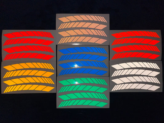 Valueviz Reflective Racing Stripe Wheel Rim Strip Stickers