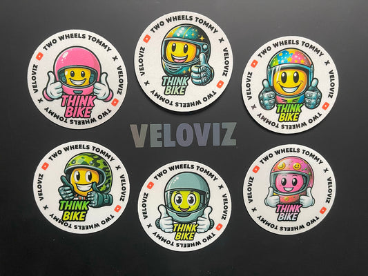 Veloviz X Two Wheels Tommy Reflective Think Bike Sticker